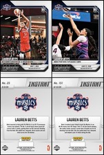 (2) 2026 Panini Instant WNBA Lauren Betts ROOKIE CARDS SP Mystics #25 & #151 RC