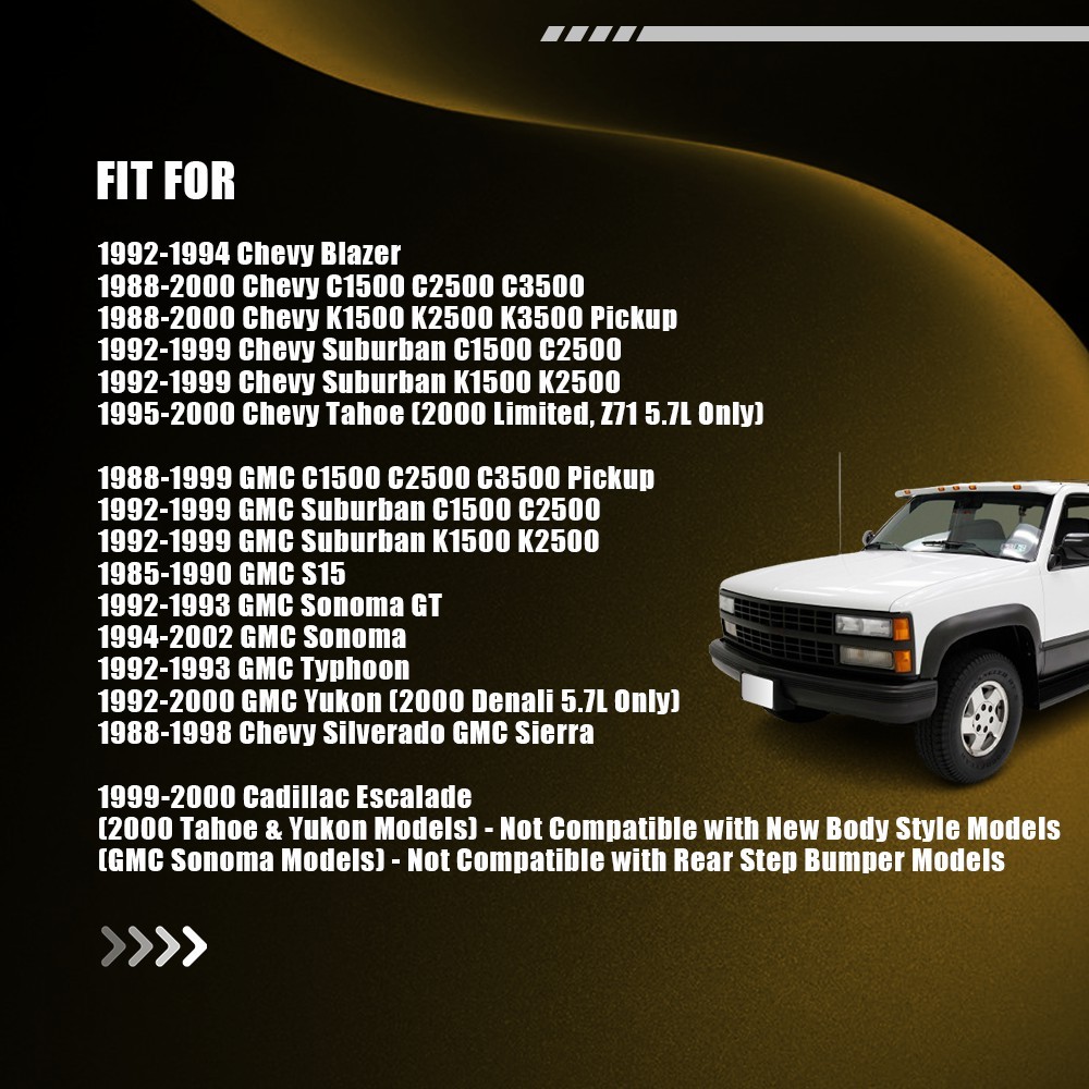 Tube LED License Plate Tag Light For 88-00 Chevy GMC C/K 1500 2500 3500 1-10Set