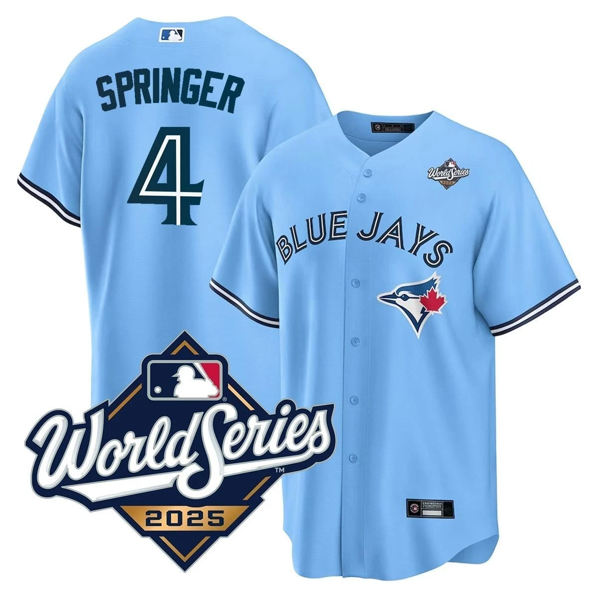 Men's Blue Jayss Powder Blue 2025 World Series Limited Edition Player Printed Jersey