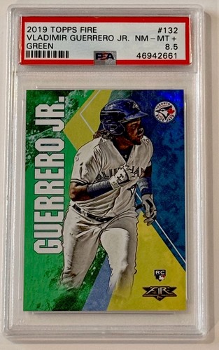 2019 Topps Fire Vladimir Guerrero Jr #132 Green /199 RC PSA 8.5 Rookie NUMBERED