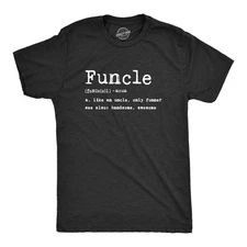 Mens Funcle Definition T shirt Funny Graphic Uncle Family Tee Novelty Print