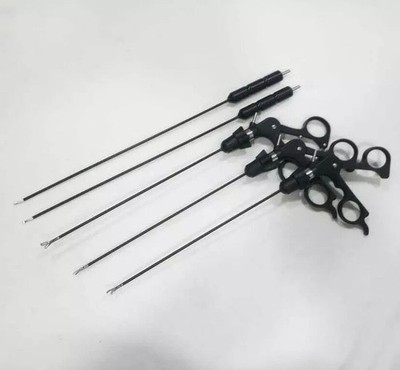 Laparoscopic L-Hook Fenestrated Maryland Grasper Curved Scissors Instruments Set