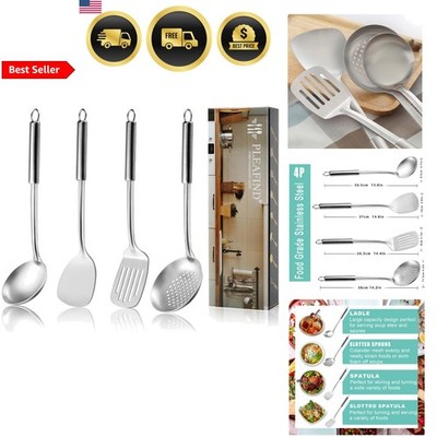Cooking Utensils Set Stainless Steel Kitchen Utensils Wok Ladle Spatula Slotted