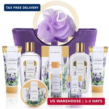 Spa Luxetique Gift Baskets for Women, Spa Gifts for Women - 10pcs Lavender Bath 