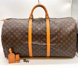 Auth Louis Vuitton Monogram Keepall 60 M41422 Boston Bag W/padlock/ tag NS051752