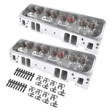 Fits Sbc Small Block Chevy 350 190 64cc Aluminum Cylinder Head Assembly Set Of 2