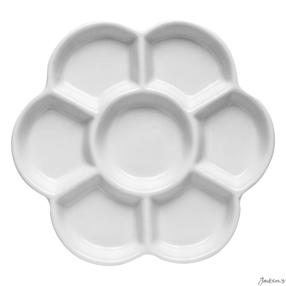 Jackson's : Ceramic Palette : Daisy Porcelain 7 Well : 6in (Apx.15cm) Diamete...