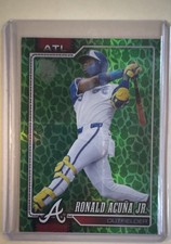 2026 Topps Series 1 Ronald Acuna Jr. #50 Green Foil SP Atlanta Braves Card