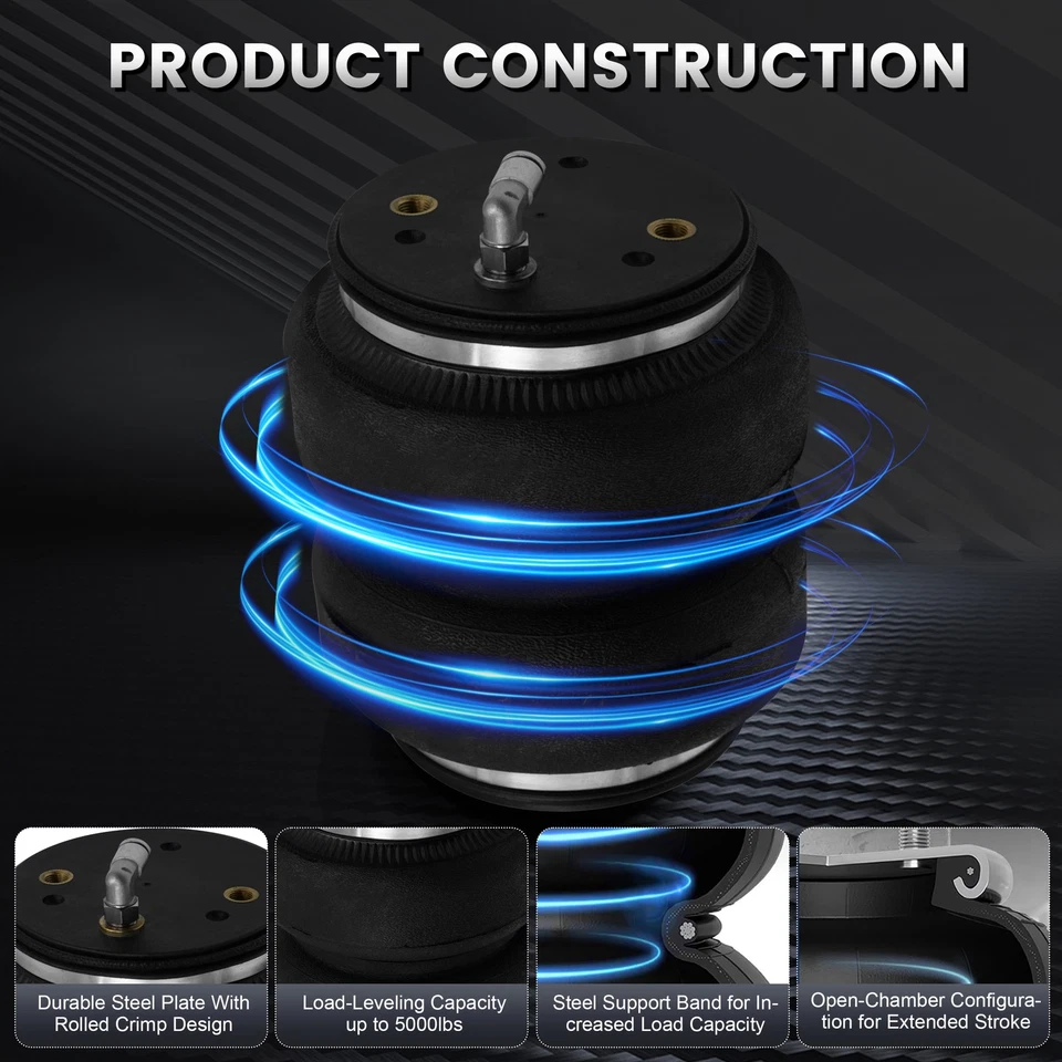 2 Pcs Air Spring Bag Suspension Kit For 2009-2023 Dodge Ram 1500 57365 - Image 3 of 4