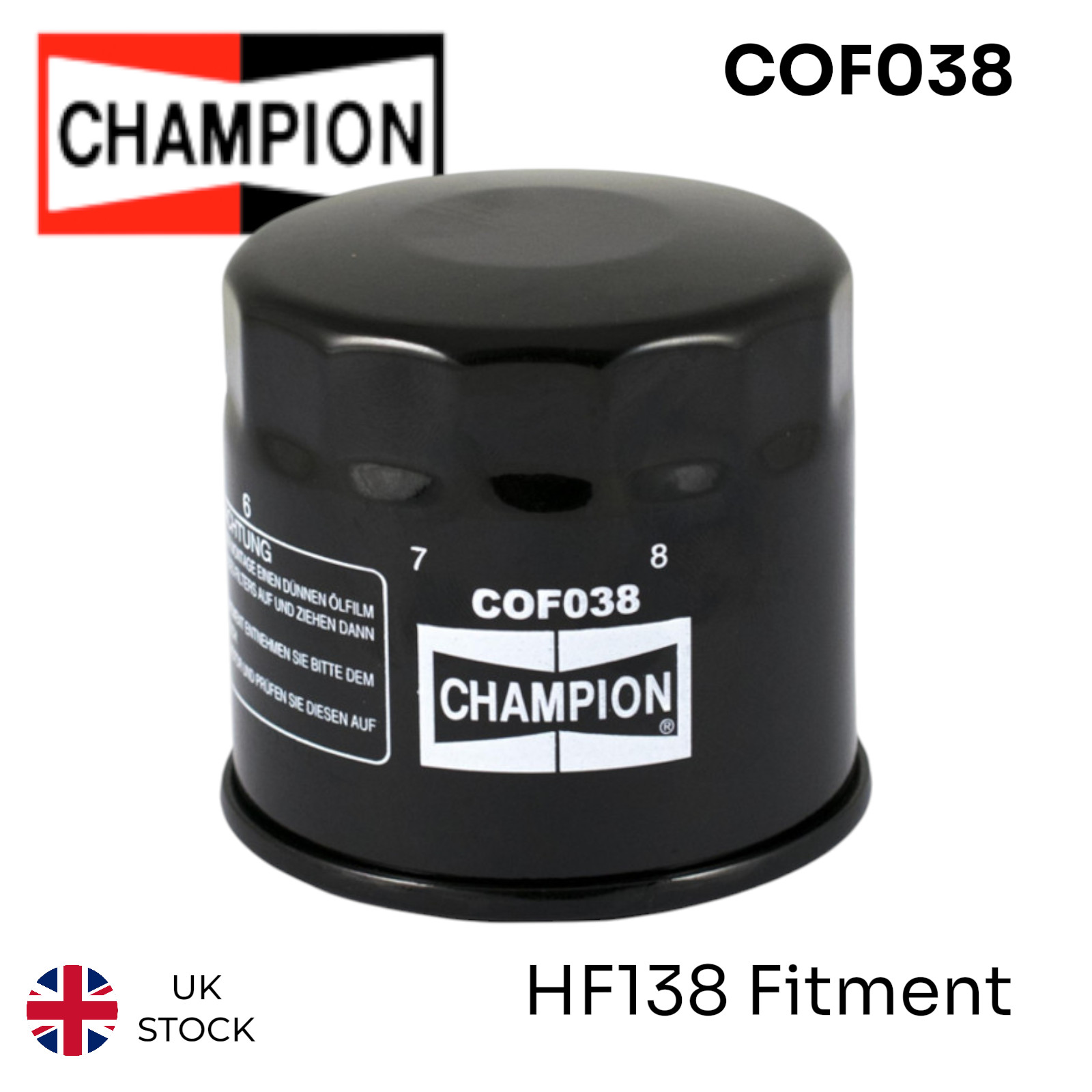 Champion Premium Oil Filter replaces HF138 - High quality aftermarket filter