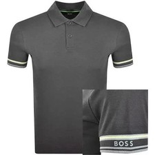 Boss Hugo Boss Men's Paddy Polo Style Shirt Gray Green
