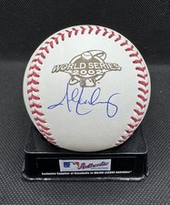 JOHN LACKEY signed 2002 World Series Baseball ANAHEIM ANGELS w/ COA JSA WITNESS