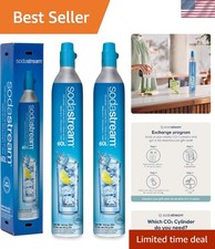 Carbonate with Confidence - 2 Pack CO2 Gas Refill Cylinders for Your Soda Maker