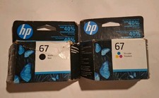 HP 67 Black Tri-Color Ink Cartridges 2 Pack Combo Hewlett Packard Exp 11/22