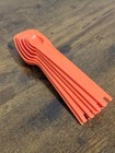 Vintage Tupperware 6 Bright Orange Nesting Measuring Spoons — photo 5