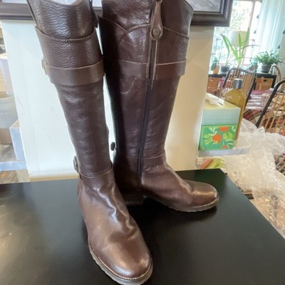 FABIANELLI Womens Brown Leather Knee High Boot Style C 330 Italy SZ 9-9.5