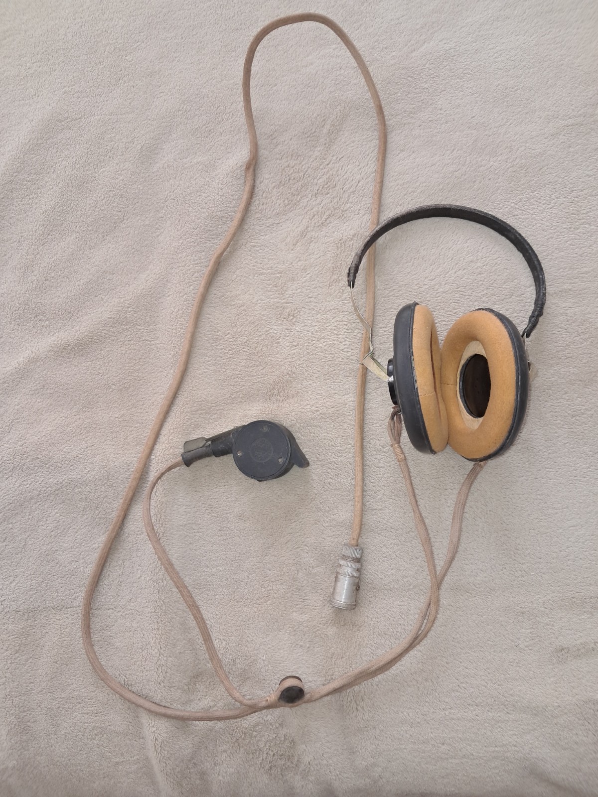 WW2 WS 58MK1 MICROPHONE, HEADPHONE ORIGINAL CABLE