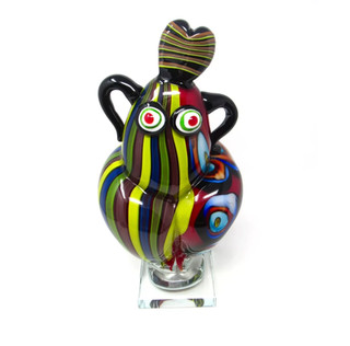 RIESIGE 33cm Abstrakte Kunst Glas Freiform Skulptur Büste Skulptur 4 5kg Donatella