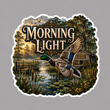 Mallard Duck Sticker Vinyl Decal Morning Light Wildlife Marsh Nature Gift