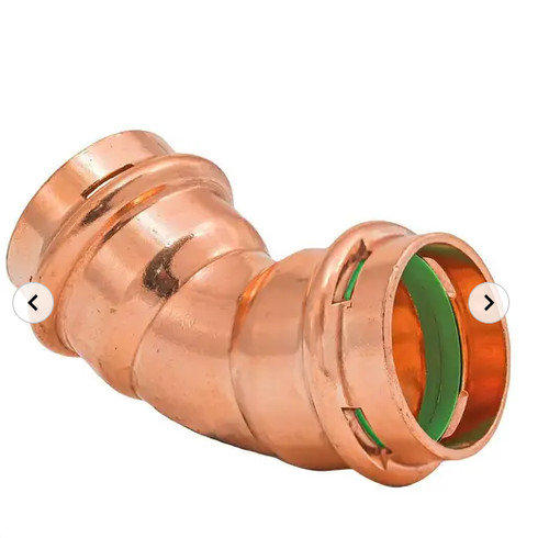 SPWE33-45R SurePress 1" Press Copper 45 Degree Elbow Pipe Fitting