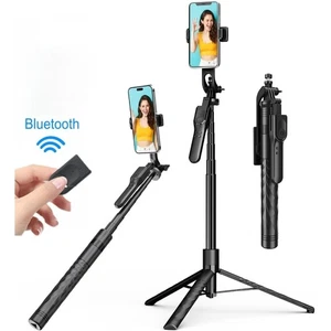 Universel 68-inch Selfie Stick Tripod Stand pour téléphone portable avec télécommande Bluetooth