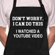Funny BBQ Black Chef Aprons for Men Adjustable Kitchen Cooking Aprons