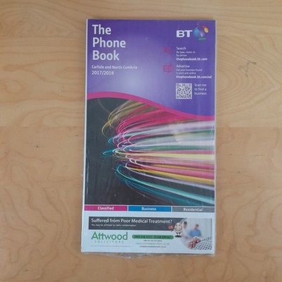 BT DAS TELEFONBUCH CARLISLE & NORTH CUMBRIA 2017 / 2018 BRANDNEU & VERSIEGELT