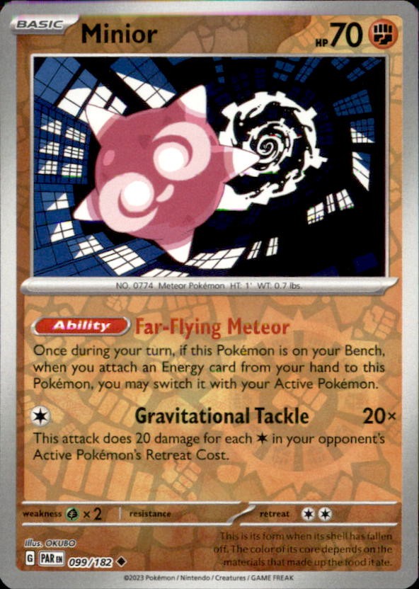 Pokemon Minior 99/182 Paradox Rift Reverse Holo 4 Card Lot