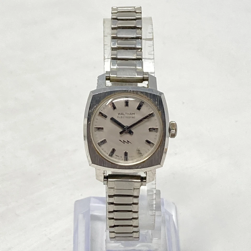 Antigo Relógio Waltham Electrodyne Feminino PARA PEÇAS OU REPAROS 24mm Tom Prata França - Imagem 4 de 4