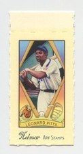 BUCK LEONARD SCARCE HELMAR STAMP BASEBALL CARD WITH UNCUT TAB