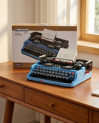 BlueBrixx Pro 104357 - Retro-Schreibmaschine | Set 2139 Pcs