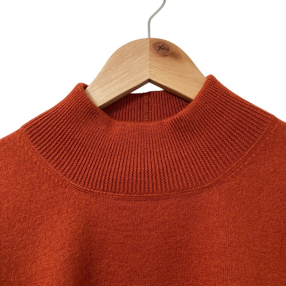 25AW MHL, MARGARET HOWELL Felted Rough Wool Knit Sweater, 2 Orange