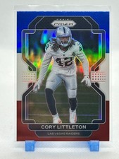 Cory Littleton 2021 Panini Prizm - Red White & Blue Prizm #183 Las Vegas Raiders