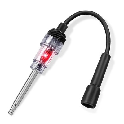 Ohleats Inline Spark Plug Tester, Auto Straight Boot Engine Ignition Black 
