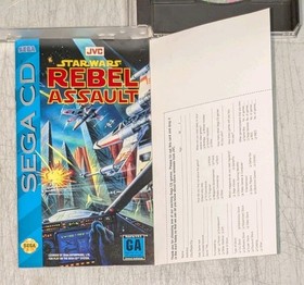Star Wars Rebel Assault (Sega CD, 1993) CIB Complete w/ Manual + Reg Card Tested