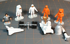Safari Ltd Astronaut 2" Orange White Astronaut Rover Shuttle Private Ham 10 Pcs
