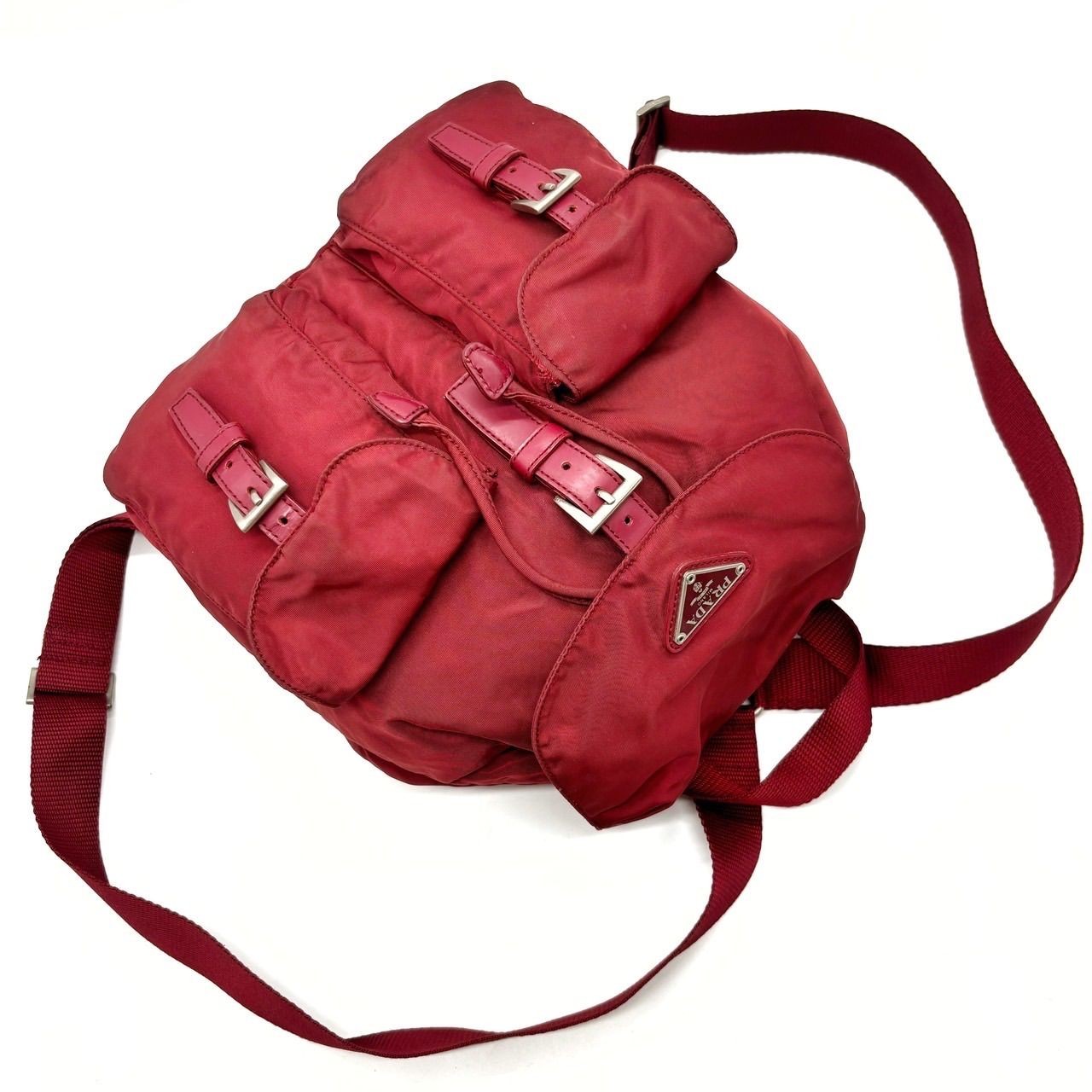 Prada Backpack Triangular Logo Silver Hardware La… - image 7