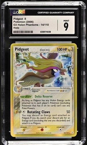 Pokemon Pidgeot (Delta Species) 14/110 Holon Phantoms Holo CGC 9