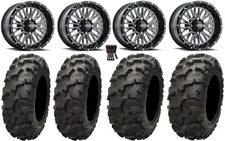 ITP Momentum 14" Wheels Milled 28" Blackwater Tires Kawasaki Brute Force IRS