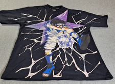 Sasuke AOP Lightning Shirt Black Tultex Made in USA Naruto Size X-Large Anime