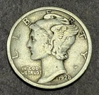 1928-D Mercury 90% Silver Dime Nice Better Date
