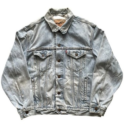Vintage Levi s Jeansjacke Große 90er Thrashed Grunge Western Trucker Retro