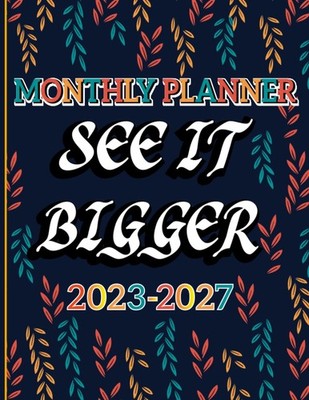 Plan Ahead See IT Bigger Planner 2023-2027 8.5 inches X 11 inches, Multicolor 