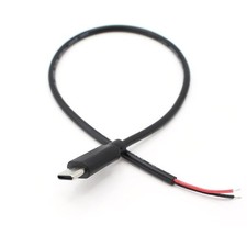 0.3M/1FT 22AWG USB Type C Male Pigtail,5V 3A Singe C to 2 Pin 1PCS 0.3M