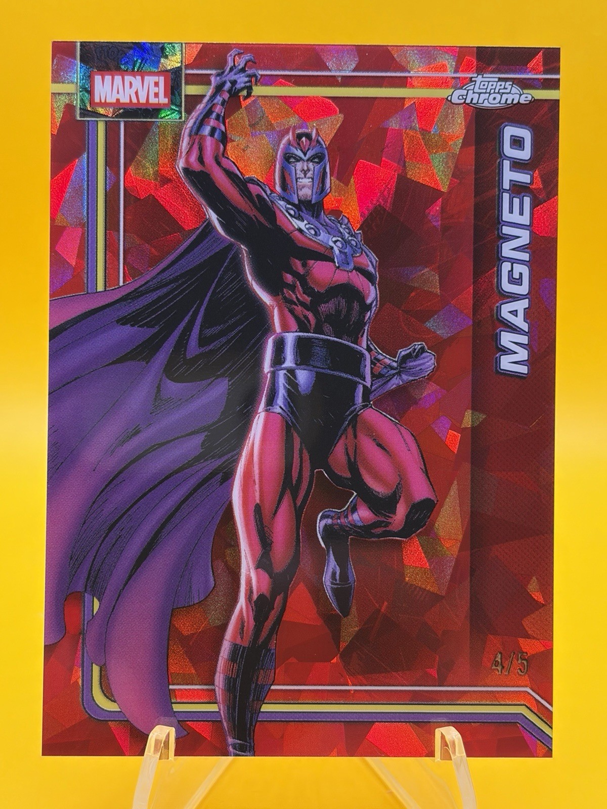 Topps Chrome Marvel Sapphire 2026 Magneto #074 Serial Numbered 4/5 Trading Card