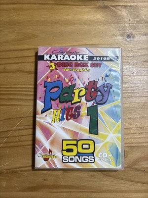 Karaoke CHARTBUSTER #5010 KARAOKE 3 CD+G DISC SET PARTY SONG HITS 50 SONGS