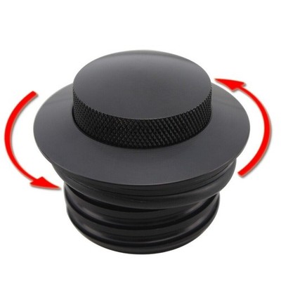 Black-Pop Up Flush Gas Cap Fuel Tank For Harley Softail Dyna Sportster 883 1200
