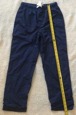 Carter s Kids Lined Jogger Pants W/ Pockets Navy Blue White Youth Size 10/12