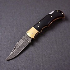 CUSTOM MADE FORGED DAMASCUS STEEL FOLDING BLADE POCKET KNIFE 1325