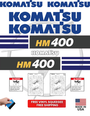 Fits Komatsu HM400 Decal Kit Articulated Dump Truck Stickers - Free Shipping
